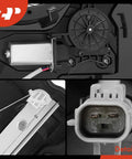 Close-up of Rear Right Passenger Window Regulator With 2 Pin Plug Motor For Dodge Ram 1500 2009 2020 Replacement Lift OE Style