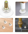 10 Pieces Screw In Furniture Pads With Non Slip Floor Protectors For Sofas And Tables, Durable Plastic And Iron Sliders shown