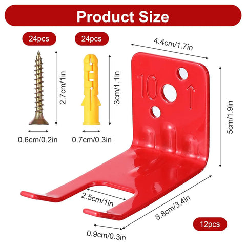 Heavy Duty Fire Extinguisher Mount Kit With Iron Brackets And Wall Hangers Holds 5 To 10 Lb Extinguishers Easy Install sizes