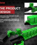 9 Piece Socket Organizer Set For 1/2, 3/8, And 1/4 Inch Drives In Green ABS Rail Holder with Heavy Duty Clip Rails