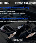 Toyota Camry And RAV4 Oxygen Sensor 2 Pack Plug-And-Play Upstream Downstream O2 Sensor Set Fits 2004-2011 Camry 2.4L 4-Cylinder