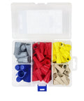 100 Piece Color Coded Wire Nut Assortment Kit With Winged Wire Caps Stainless Steel Terminals For Electrical Wiring