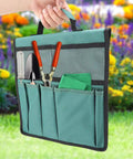 Foldable Portable Garden Tool Pouch And Kneeling Stool Bag For Outdoor Gardening With Large Capacity Storage And Easy Fold Open Design For Totes Trowels Hoses And Tools Neatly Organized Grab And Go