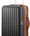 Your Go To 20 Inch Carry On Luggage Airline Approved Hard Shell Polycarbonate Case with Spinner Wheels in brown black