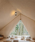 Interior tent view using 40LB Magnetic Hooks With Carabiner 8-Pack Ultra Strong Camping Tent Hooks For Lanterns And Gear, Sunshade Clips