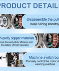 Dryer Drive Motor With Pulley Replacement For Amana Maytag KitchenAid Kenmore 110 Series product details infographic