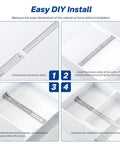 14 Inch Center Mount Drawer Slides 4 Pcs Heavy Duty Hidden Cabinet Rails Smooth Gliding Undermount Tracks easy installation steps