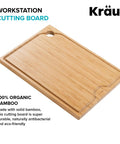 Solid Bamboo Cutting Board For Workstation Sinks Over The Sink Prep Board Space Saving Kitchen Accessory with juice groove.