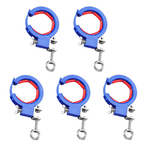Five Beefy Heavy Duty Cable Tray Roller Guide clamps with 65mm opening for seamless cable routing in construction projects.