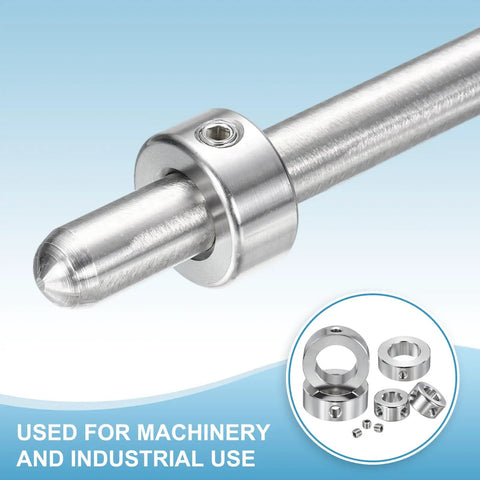 Stainless Steel Shaft Collar 4 Pack Heavy Duty For Gearboxes And Machine Tools 20mm Inner Diameter 32mm Outer Diameter 14mm Thick Double Hole Bore Locking Collars For Shafts on steel shaft