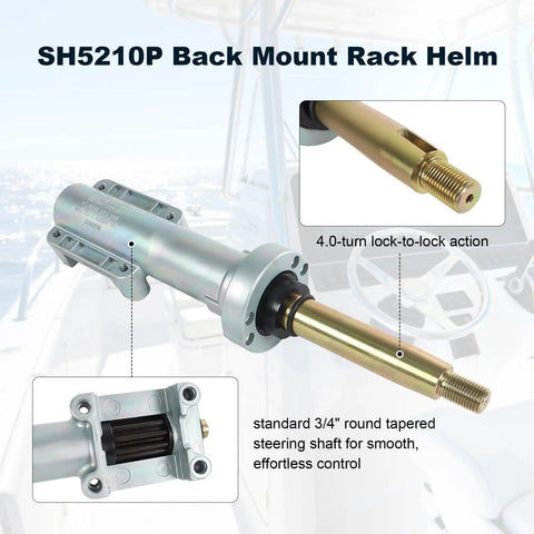 Beefed Up Back Mount Rack Outboard Steering Kit 12 Foot SS14112 Replacement For Teleflex And Safe T Includes Rack Helm And 12 Foot Steering Cable 90 Degree Bezel Kit For Sterndrive I O Outboard And Ski Boats