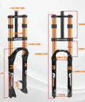 Trail-Ready 26 Inch Mountain Bike Front Fork With Air Suspension, 180mm Travel, Rebound Adjust, Manual Lockout, tech specs.