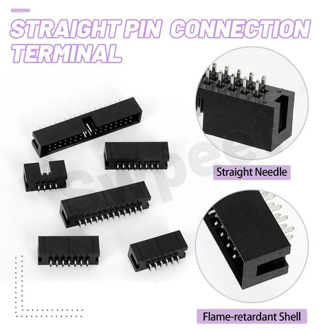 Must Have All In One DIP IC Socket Adaptor Kit With 35 Pieces 2.54mm Pitch, showing straight needle and flame-retardant shell.