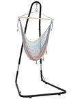 Adjustable Hammock Chair Stand Heavy Duty 330 Pound Capacity, 79 Inch To 93 Inch Tall Hanging Chair Stand With Five Height Settings