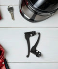 Heavy Duty Wheelchair Brake Handle Extender With Locking Parking Lever, No Fuss Install Replacement Grip For Wheelchairs, Adds Safe Locking Stop Power, Fits 2.2cm Opening black metal extender on wheelchair brake handle