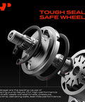 Close-up of seals in Power Steering Pump With Reservoir For Cadillac Escalade 2003 Through 2006 And Escalade ESV Ext Plus Chevrolet