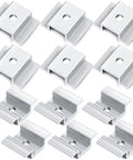 12 Pack Aluminum Solar Panel Mid Clamps 1.06 Inch For Secure Mounting arranged in grid layout