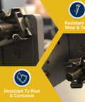 Close-up of Top Drawer 10-32 Machine Screw and Cage Nut Bundle with Washers demonstrating rust and corrosion resistance.
