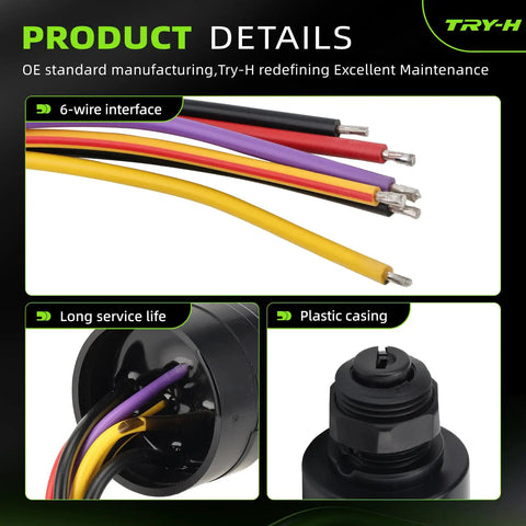 Boat Ignition Switch Kit With 2 Keys For Mercury Outboard Motors 1994 And Later, Marine Push Choke, 6 Wire Connectors, Replacement OE Parts 87-88107 87-88107A5 7-1155