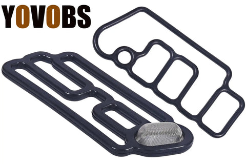 2 Piece VVT Solenoid Gasket Kit For Honda Acura 3.5L VTEC Engines, Cylinder Head Gasket Set, rubber material, top view