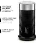 Barista Style Single Serve Coffee Maker With Built In Milk Frother For Hot Or Iced Lattes And Cappuccinos, Black