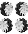 Beefy 100Mm Mecanum Omni Wheels 4 Pack Durable Steel Robot Car Drive Wheels for RC Cars with Nine Rollers Each