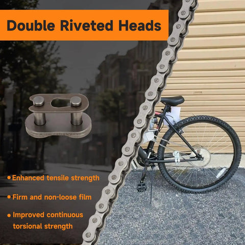 415 Chain 110L Links Beefed Up Heavy Duty Dirt Bike Chain For 2 Stroke Engines 49cc 60cc 66cc 80cc Motorized Bicycles with master link