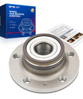 Rear Wheel Hub Bearing Assembly 512319 Direct Fit Drop In 5 Lug With ABS, product front view with packaging and instructions