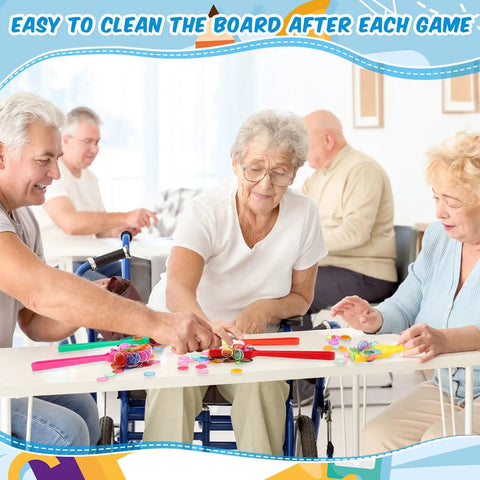 Group using 24 Pack Magnetic Bingo Wands With 700 Metal Translucent Chips For Fun STEM Learning And Family Game Night
