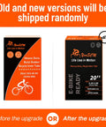 Two boxes of Heavy Duty 20 Inch Bike Inner Tubes 2 Pack 20x2.10 To 2.40 Butyl With Schrader Valve, old and new versions.