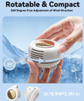 Ultra Quiet Mini Bladeless Portable Neck Fan With Hands Free Clip, 3 Speeds, 360 Degree Adjustable Air, compact design