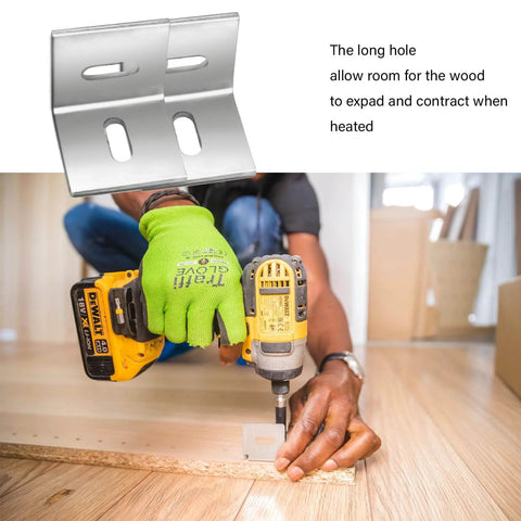Installation of Z Clips Table Top Fasteners 20 Pack With 60 Screws Included For Wood Tabletops And Countertops