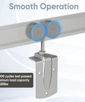 Exterior Sliding Door Hangers and Box Rail Barn Door Hardware Kit in Silver for Outdoor Use, Heavy-Duty Track System Supports Doors Up To 450 Lbs, Industrial-Grade Galvanized Steel With Corrosion-Resistant Coating, 50,000+ Cycles Tested