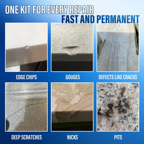 DIY Friendly Traceless Clear Epoxy Countertop Repair Kit For Granite Marble And Stone Surfaces Fix Up Edge Chips Cracks And Holes
