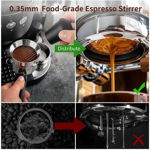 Heavy Duty 51mm Espresso Accessories Kit With Dual Head Coffee Distributor And Tamper WDT Tool And Magnetic Dosing Funnel For Even Extraction Fits 51mm Portafilters And Home Barista Machines