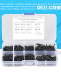 800 Piece M2 Self Tapping Screws Set In High Hardness Carbon Steel Flat Head For Wood Electronics Machinery Projects Self Drilling Screws For Electronics Durable Neatly Organized By Size in transparent case