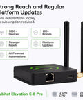 Keep Your Smart Home Running Slick With A Premium Hub Delivering Actual Local Control And Seamless Automation Zero Cloud Lag Bulletproof Privacy Solid Offline Reliability And Worry Free Management For Every Connected Device - Hubitat Elevation C-8 Pro with antennas and network ports