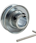 Two Point Five Inch Outer Diameter One Groove Web Sheave V Belt Pulley Seven Eighths Bore Carbon Steel Zinc Plated
