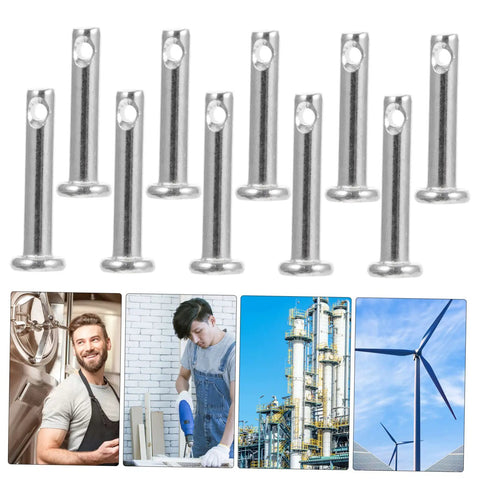 Heavy Duty Stainless Steel Clevis Pins Set, 20 Pc DIY Fastener Kit with Single Hole Pins and Flat Locating Pins displayed prominently.