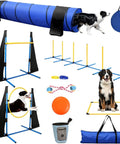 Backyard Dog Agility Gear Set For Training And Fun With Dope Adjustable Jumps Collapsible Tunnel Storage Bags And Toys