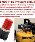 Air Compressor Pressure Regulator AB-9051116 For Stanley Bostitch Husky Air Compressors, Pressure Reducer Replacement