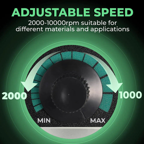 Speed control dial of Your Go To Portable Bench Buffing Polisher With Adjustable Speed 110V Kit for Jewelry Wood Silver Metal Jade