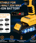 Tough As Nails Brushless Cordless Metal Shears Built For Dewalt 20v Max Heavy Duty Electric Steel Cutter battery compatibility display.