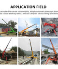 Compact Mini Crawler Crane With 360 Degree Rotation And Multi Stage Boom Portable Hydraulic Lift for factory maintenance.
