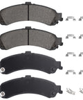 ILONPA rear semi-metallic brake pads set for GMC Sierra 1500/Yukon/Escalade with hardware, 4 pcs