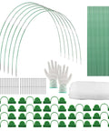 Garden Netting Kit For Raised Beds With Ultra Fine Mesh 10x30ft, 36 Greenhouse Hoops, 8ft Tunnel, components layout