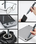 Mini Electric Screwdriver Kit With 62 In 1 Precision Bits Tiny But Mighty Portable Type C Charging Repair Tool in use on various devices.