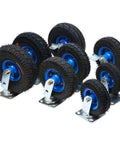 Top Shelf Rubber Inflatable Caster Wheels, Swivel Cart Casters With Brake, Heavy Duty Replacement Wheels providing a smooth roll and shock absorption.