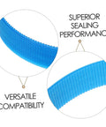 Aluminum Cutting Belt Set For Sander And Polisher 3 Piece Replacement Rubber Belts Blue close-up showing texture and sealing performance.