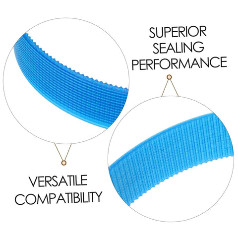 Aluminum Cutting Belt Set For Sander And Polisher 3 Piece Replacement Rubber Belts Blue close-up showing texture and sealing performance.